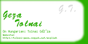 geza tolnai business card